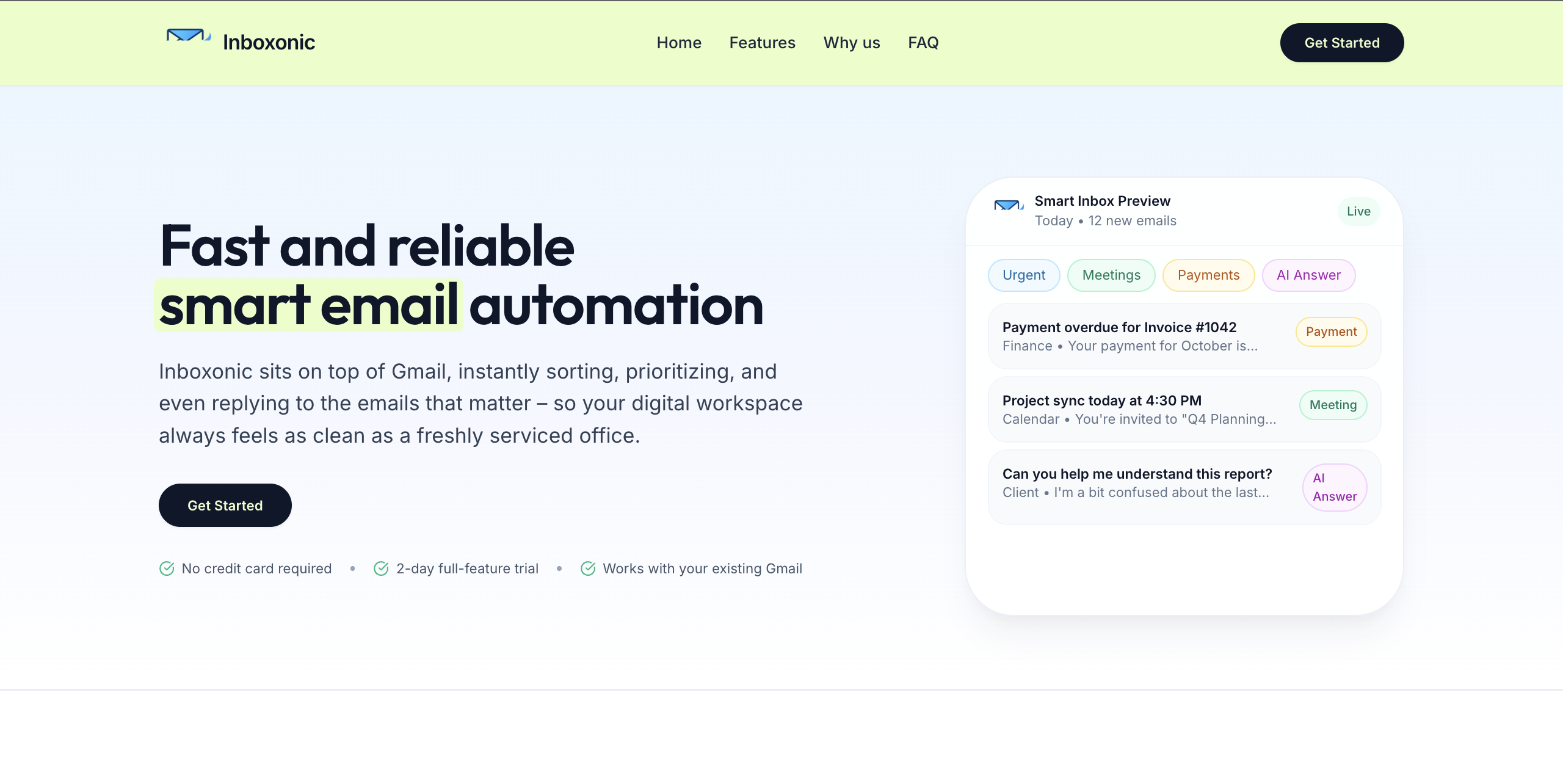 Inboxonic – AI-Powered Email Intelligence & Automation System